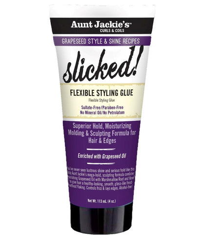 Aunt Jackie's Grapeseed Recipes -Slicked! Flexible Styling Glue 4oz