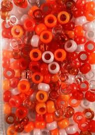 Beauty collection orange and clear beads