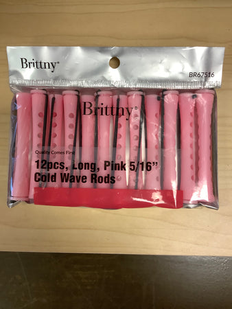 Brittny 12pcs long pink 5/16” cold wave rods