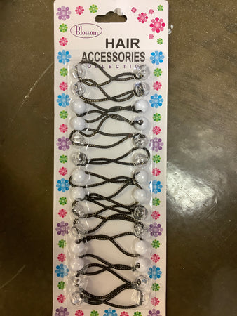 Blossom hair accessories collection white and clear small