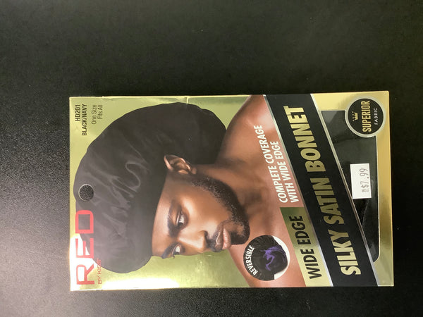 Wide edge silky satin bonnet