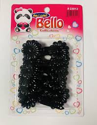 Bello collections black flower barrettes