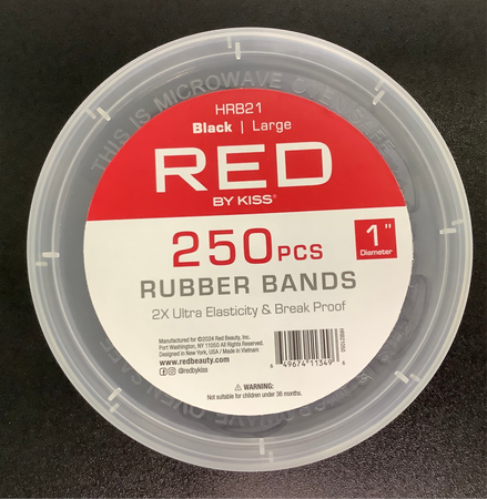 Red by kiss Rubber bands black large