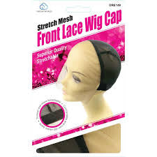 Stretch mesh front lace wig cap