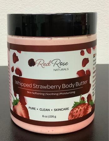 Whipped strawberry body butter