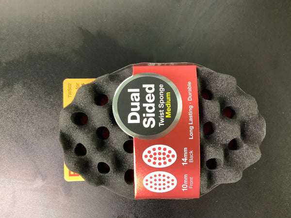 Dual sided twist sponge medium