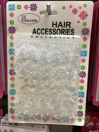 Blossom hair accessories collection clear