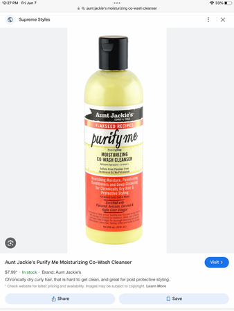 aunt jackie's moisturizing co-wash cleanser