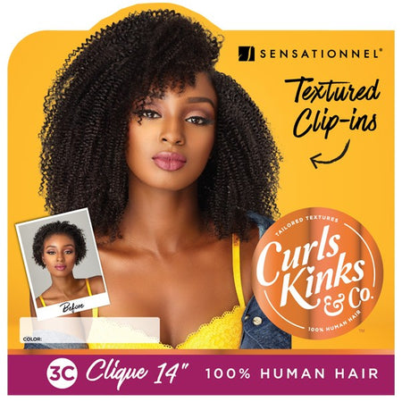 HH 3C CLIQUE 18” - curls kinks & co- natural/black