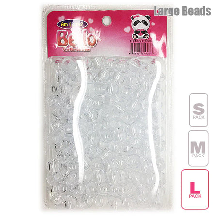 Beauty collection clear beads medium large pack