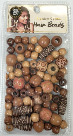 Anna Beauty brown design wood beads