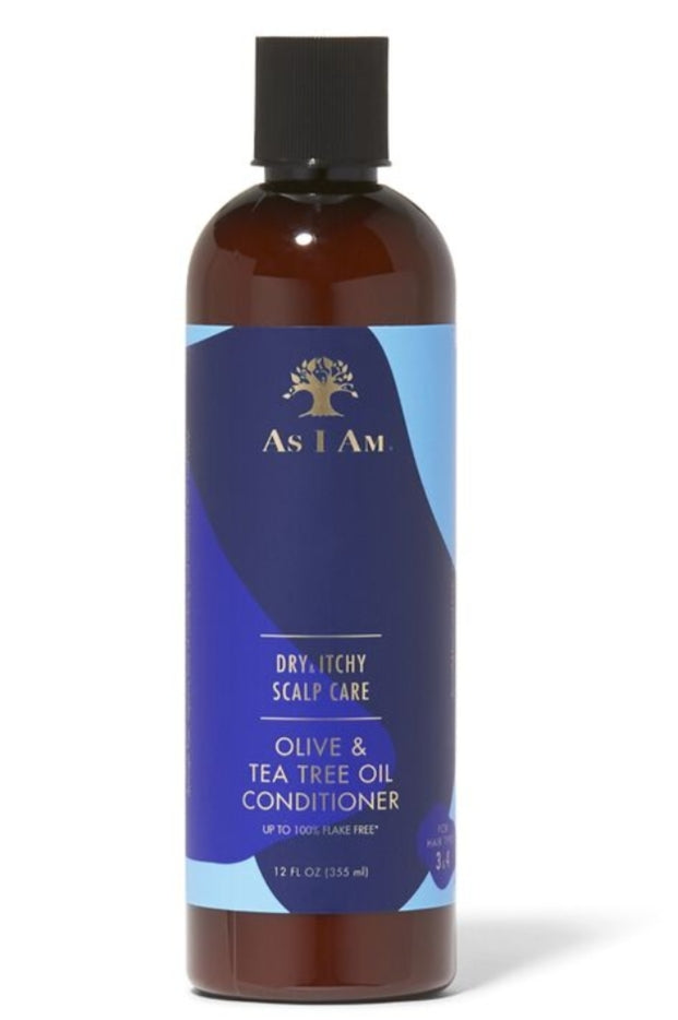 As I Am dry itchy scalp care Olive & Tea Tree oil dandruff conditioner 12FL.oz