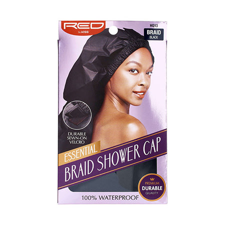 RED KISS BRAID SHOWER CAP