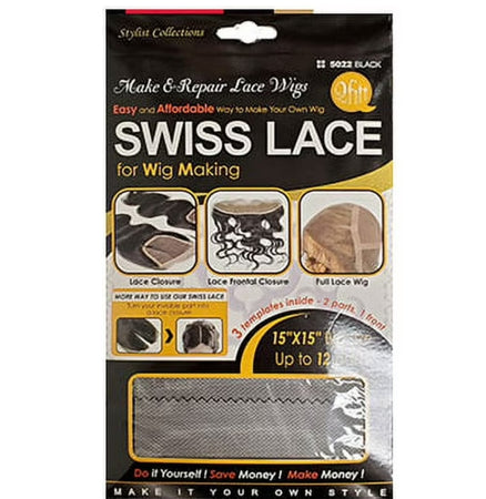 Qfitt Swiss lace for wig making 15x15