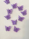 Purple collection small butterfly clips