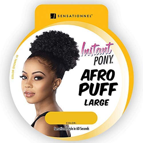 Instant pony Afro puff large