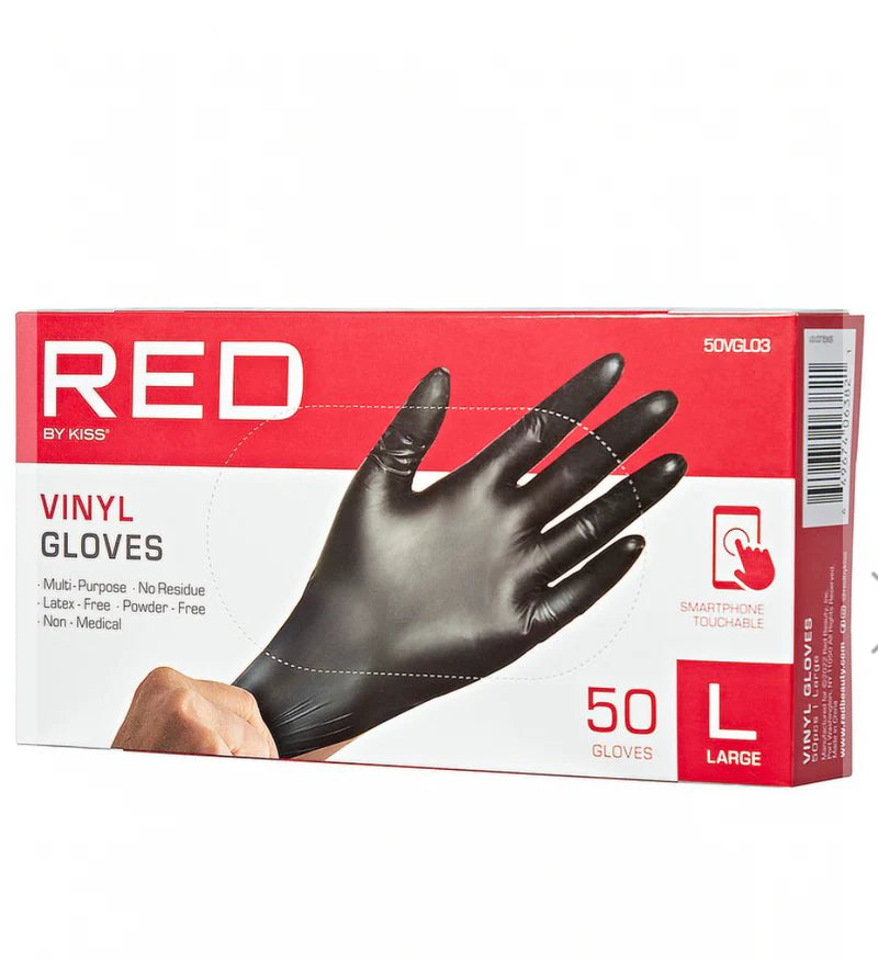 Red by kiss vinyl gloves