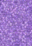 Purple and clear beads