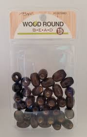 Magic collection wood round B.E.A.D oval wood beads