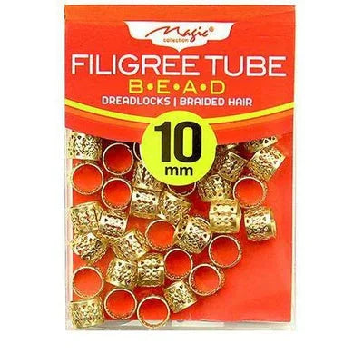 Magic collection filigree tube medium gold 8mm