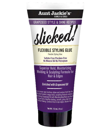 Aunt Jackie's Grapeseed Recipes -Slicked! Flexible Styling Glue 4oz