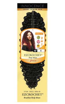 EZ CROCHET Deep Wave Crochet Braiding Hair Spectra 12”